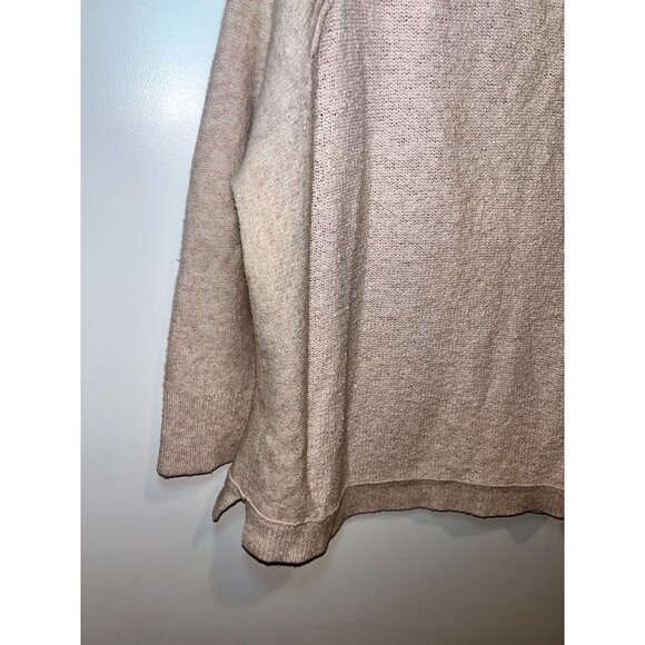 Free People Beige Knit Sweater Womens Loose Fit Pullover Size Large - Picture 4 of 10
